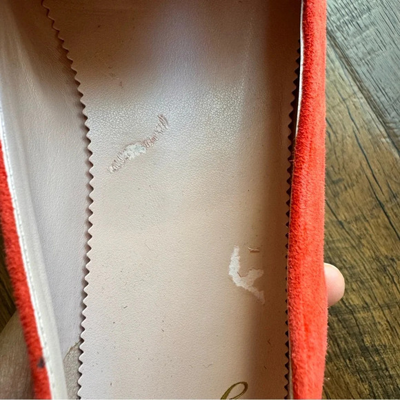 J.Crew Smoking Suede Slippers Reddish Orange Flats size 7 1/2 - Picture 11 of 11